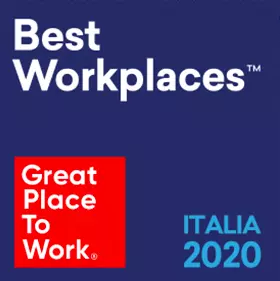 The logo of the Great Place To Work award: Italy’s Best Workplaces 2020